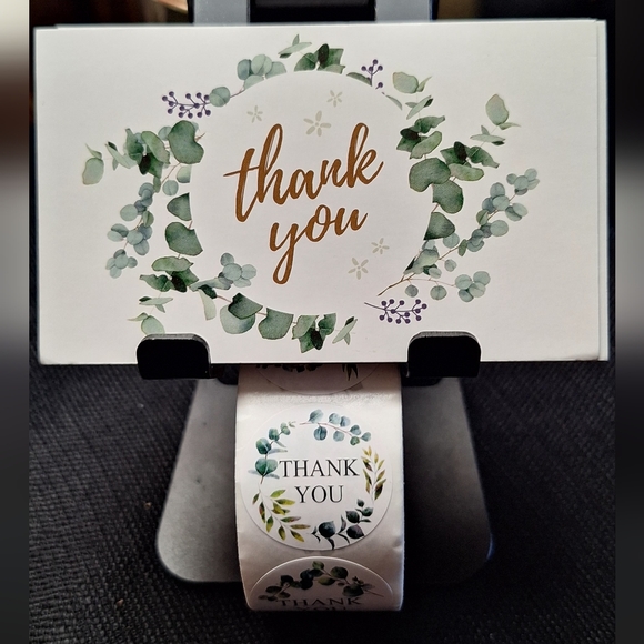 fashion cards Other - 🦋LAST ONE 550ct - 50 Thank You Cards +500Thank You Stickers 3.5 x 2.1